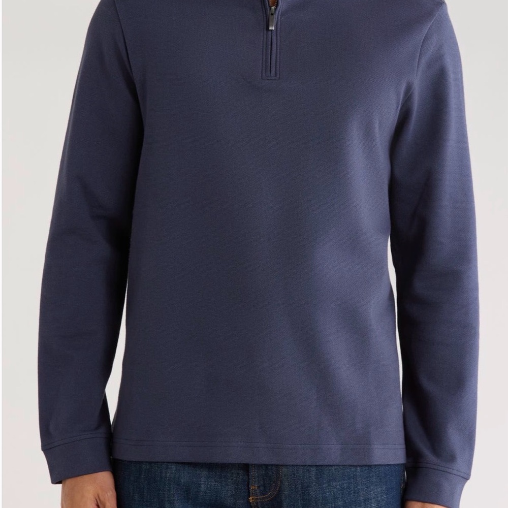 14th & Union Men's Navy Zip-Up Sweater